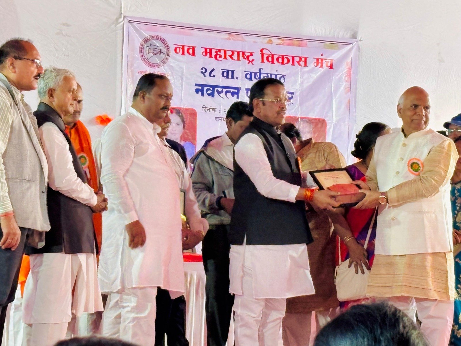 Dr. Radha Nand Singh at a recognition ceremony